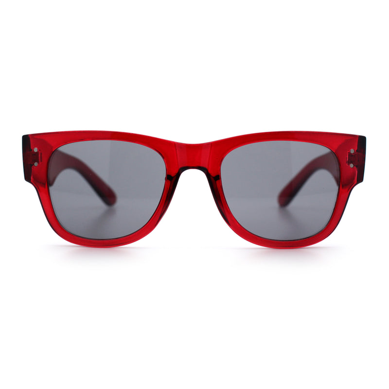 Womens Thick Plastic Horn Rim Hipster Fashion Rectangle Retro Sunglasses