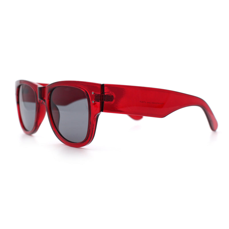 Womens Thick Plastic Horn Rim Hipster Fashion Rectangle Retro Sunglasses