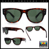 Womens Thick Plastic Horn Rim Hipster Fashion Rectangle Retro Sunglasses