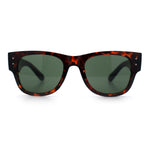Womens Thick Plastic Horn Rim Hipster Fashion Rectangle Retro Sunglasses