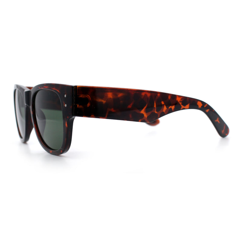 Womens Thick Plastic Horn Rim Hipster Fashion Rectangle Retro Sunglasses