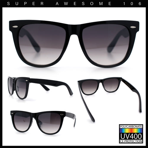 Iconic Oversize Retro Horn Rim Hipster Fashion Plastic Sunglasses