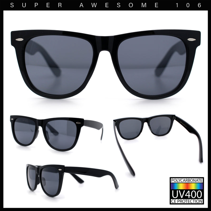Iconic Oversize Retro Horn Rim Hipster Fashion Plastic Sunglasses