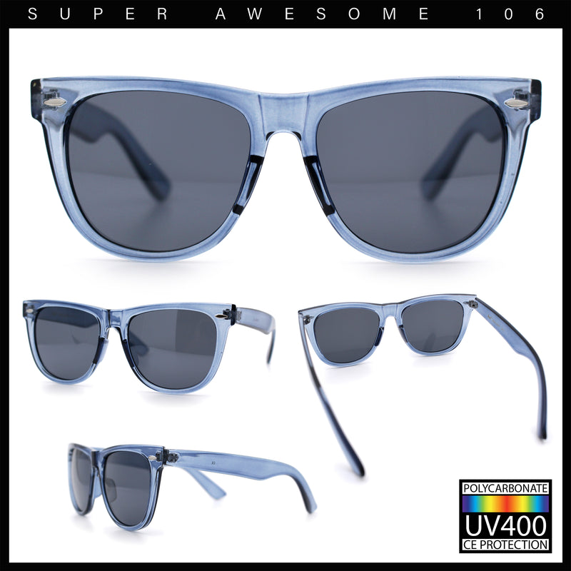 Iconic Oversize Retro Horn Rim Hipster Fashion Plastic Sunglasses