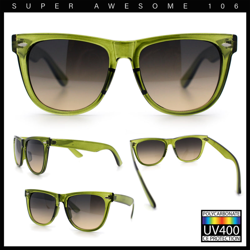 Iconic Oversize Retro Horn Rim Hipster Fashion Plastic Sunglasses