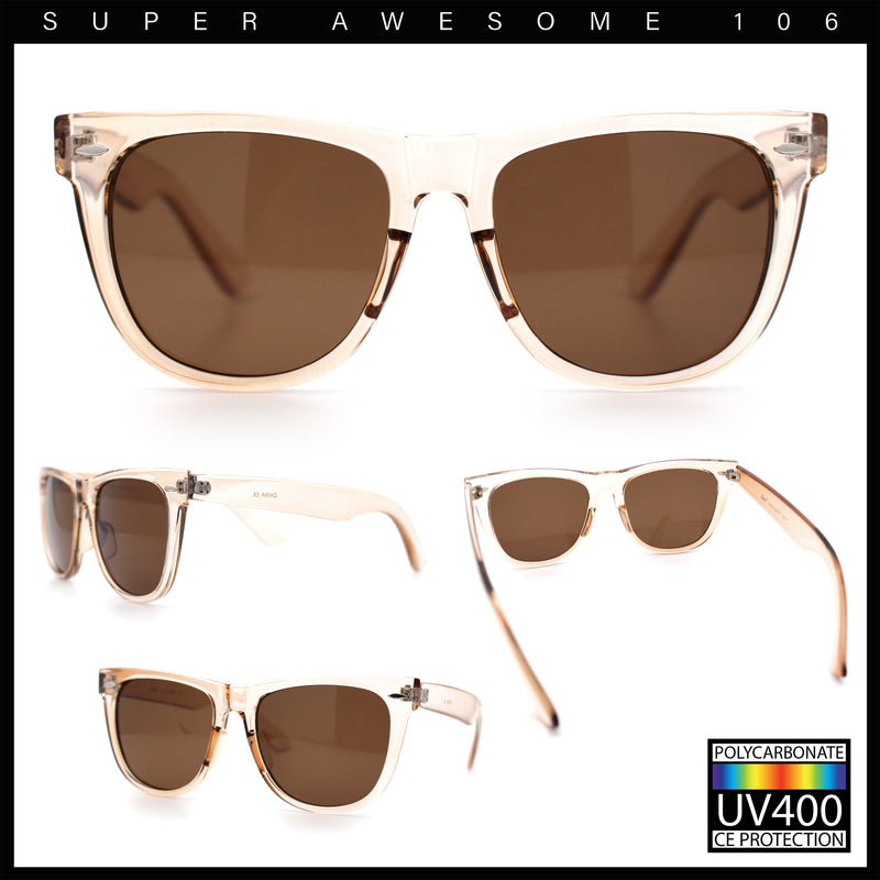 Iconic Oversize Retro Horn Rim Hipster Fashion Plastic Sunglasses