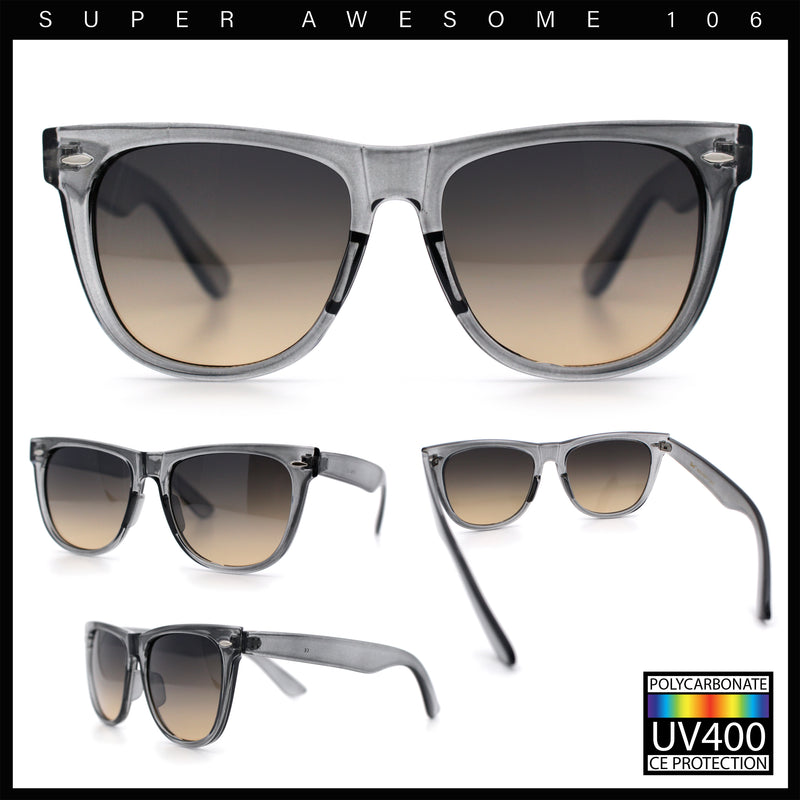 Iconic Oversize Retro Horn Rim Hipster Fashion Plastic Sunglasses