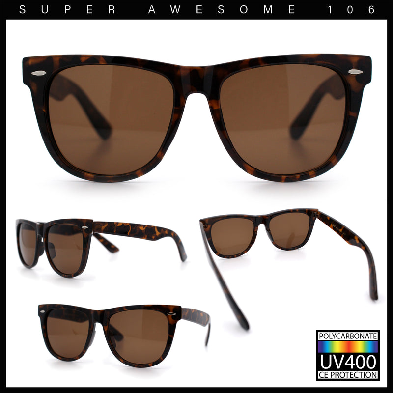 Iconic Oversize Retro Horn Rim Hipster Fashion Plastic Sunglasses