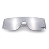 Flat Top Rimless Shield Rectangular 80s Minimalist Sunglasses