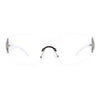 Womens Y2K Diva Rimless Shield Star Jewel Hinge Wrap Sunglasses