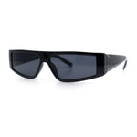 Retro Angular Triangle Narrow Flat Top Plastic Minimal Fashion Sunglasses