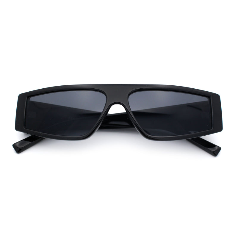 Retro Angular Triangle Narrow Flat Top Plastic Minimal Fashion Sunglasses