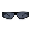 Retro Angular Triangle Narrow Flat Top Plastic Minimal Fashion Sunglasses