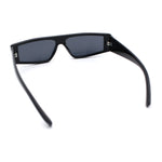 Retro Angular Triangle Narrow Flat Top Plastic Minimal Fashion Sunglasses