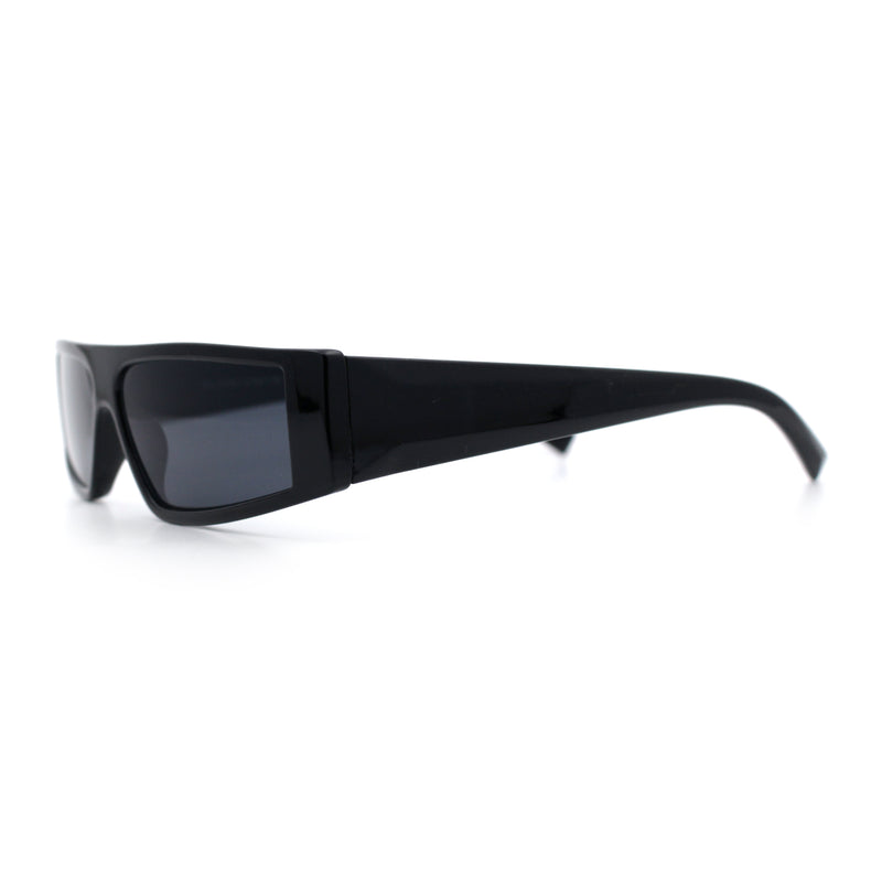 Retro Angular Triangle Narrow Flat Top Plastic Minimal Fashion Sunglasses