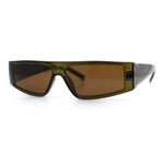 Retro Angular Triangle Narrow Flat Top Plastic Minimal Fashion Sunglasses