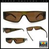 Retro Angular Triangle Narrow Flat Top Plastic Minimal Fashion Sunglasses
