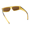Retro Angular Triangle Narrow Flat Top Plastic Minimal Fashion Sunglasses