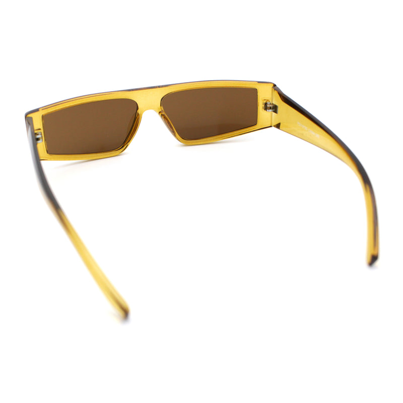 Retro Angular Triangle Narrow Flat Top Plastic Minimal Fashion Sunglasses