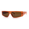 Retro Angular Triangle Narrow Flat Top Plastic Minimal Fashion Sunglasses