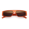 Retro Angular Triangle Narrow Flat Top Plastic Minimal Fashion Sunglasses