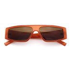 Retro Angular Triangle Narrow Flat Top Plastic Minimal Fashion Sunglasses
