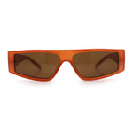 Retro Angular Triangle Narrow Flat Top Plastic Minimal Fashion Sunglasses