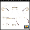 Rimless Oversized Mogul Hip Hop Rapper Clear Lens Fashion Eyeglasses