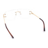 Rimless Oversized Mogul Hip Hop Rapper Clear Lens Fashion Eyeglasses
