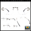 Rimless Oversized Mogul Hip Hop Rapper Clear Lens Fashion Eyeglasses