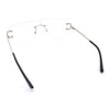 Rimless Oversized Mogul Hip Hop Rapper Clear Lens Fashion Eyeglasses