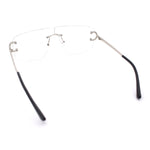Rimless Oversized Mogul Hip Hop Rapper Clear Lens Fashion Eyeglasses