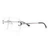 Rimless Oversized Mogul Hip Hop Rapper Clear Lens Fashion Eyeglasses