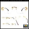 Rimless Oversized Mogul Hip Hop Rapper Clear Lens Fashion Eyeglasses
