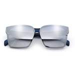 Retro Rimless Horn Rim Plastic Rectangular Classy Fashion Sunglasses
