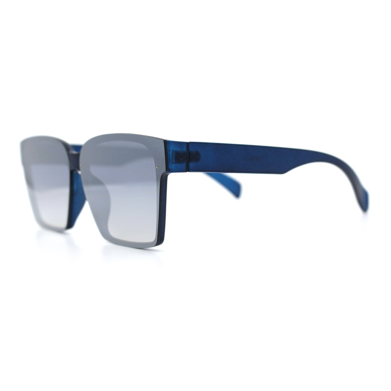 Retro Rimless Horn Rim Plastic Rectangular Classy Fashion Sunglasses