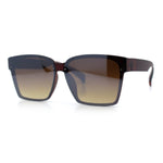 Retro Rimless Horn Rim Plastic Rectangular Classy Fashion Sunglasses