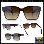 Retro Rimless Horn Rim Plastic Rectangular Classy Fashion Sunglasses
