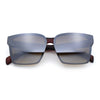 Retro Rimless Horn Rim Plastic Rectangular Classy Fashion Sunglasses