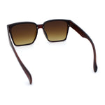 Retro Rimless Horn Rim Plastic Rectangular Classy Fashion Sunglasses