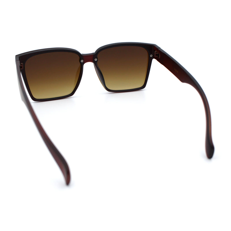 Retro Rimless Horn Rim Plastic Rectangular Classy Fashion Sunglasses
