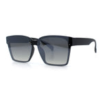 Retro Rimless Horn Rim Plastic Rectangular Classy Fashion Sunglasses