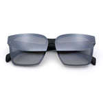 Retro Rimless Horn Rim Plastic Rectangular Classy Fashion Sunglasses
