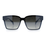 Retro Rimless Horn Rim Plastic Rectangular Classy Fashion Sunglasses