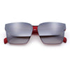 Retro Rimless Horn Rim Plastic Rectangular Classy Fashion Sunglasses