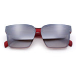 Retro Rimless Horn Rim Plastic Rectangular Classy Fashion Sunglasses