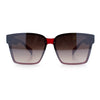 Retro Rimless Horn Rim Plastic Rectangular Classy Fashion Sunglasses