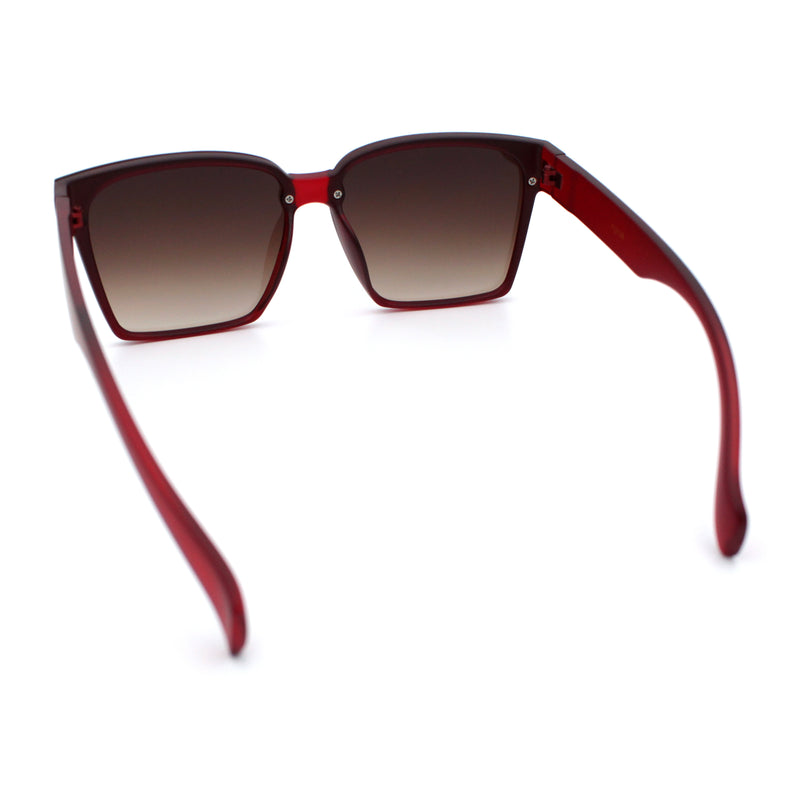 Retro Rimless Horn Rim Plastic Rectangular Classy Fashion Sunglasses