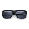 Iconic Narrow Rectangular Thick Horn Rim Plastic Minimal Sunglasses