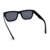 Iconic Narrow Rectangular Thick Horn Rim Plastic Minimal Sunglasses